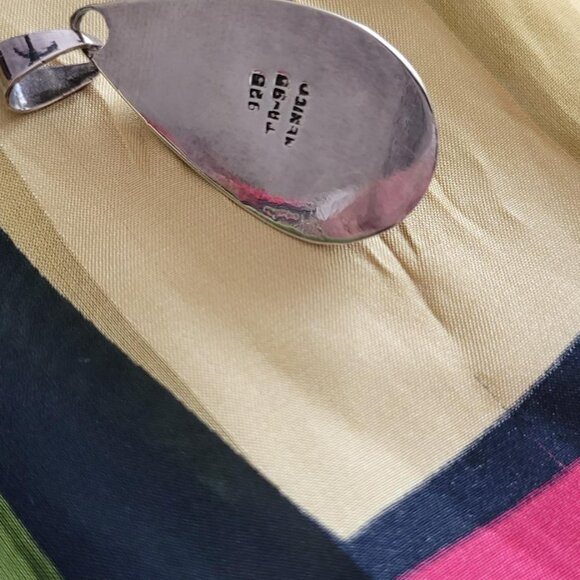 Rainbow Moonstone Pendant in Sterling Silver - Picture 2 of 5